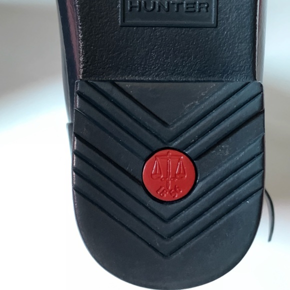 NEW RARE HUNTER Refined Short Gloss Rain Boots NAVY Size 7 - Picture 8 of 16